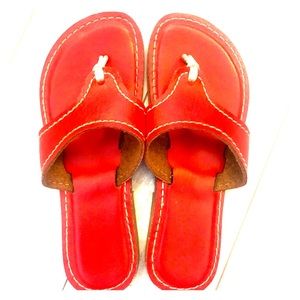 Red Beach Flops